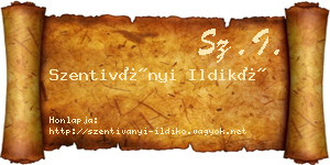 Szentiványi Ildikó névjegykártya