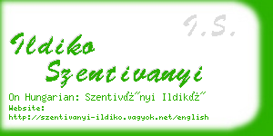 ildiko szentivanyi business card